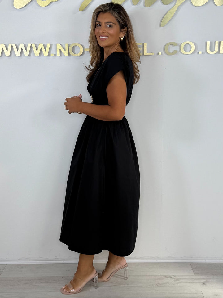 Double Star Cap Sleeve Midi Dress (5 Colours)