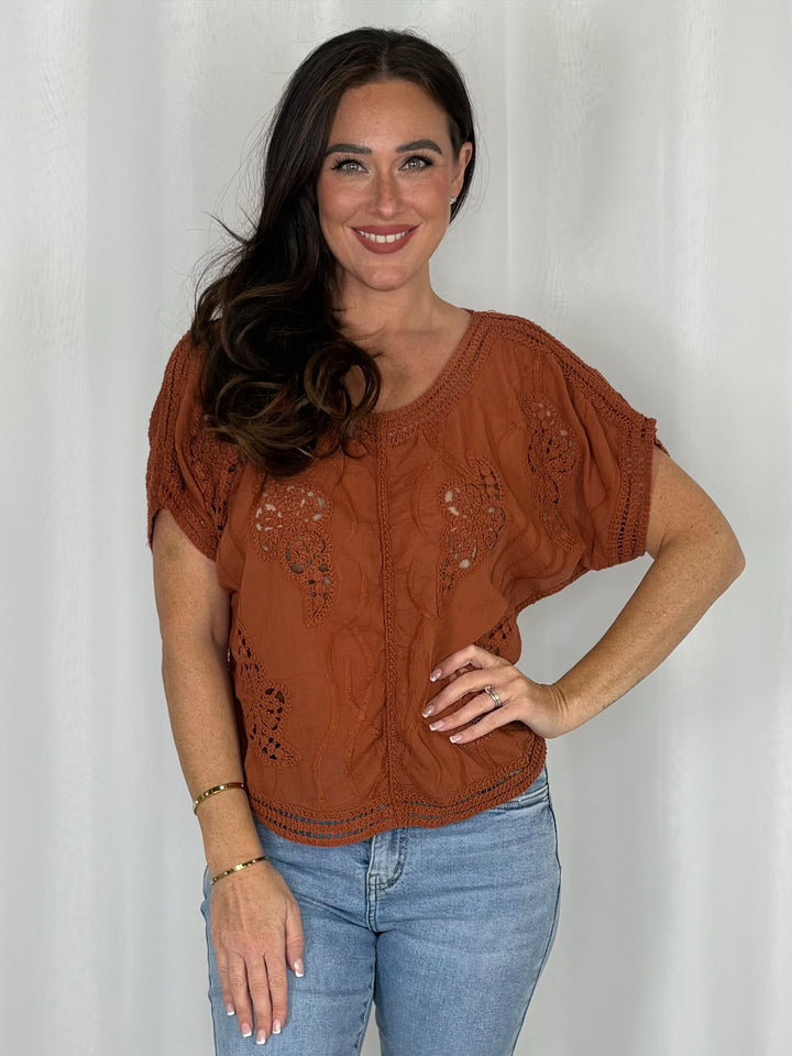 Crochet Round Neck Top (5 Colours)