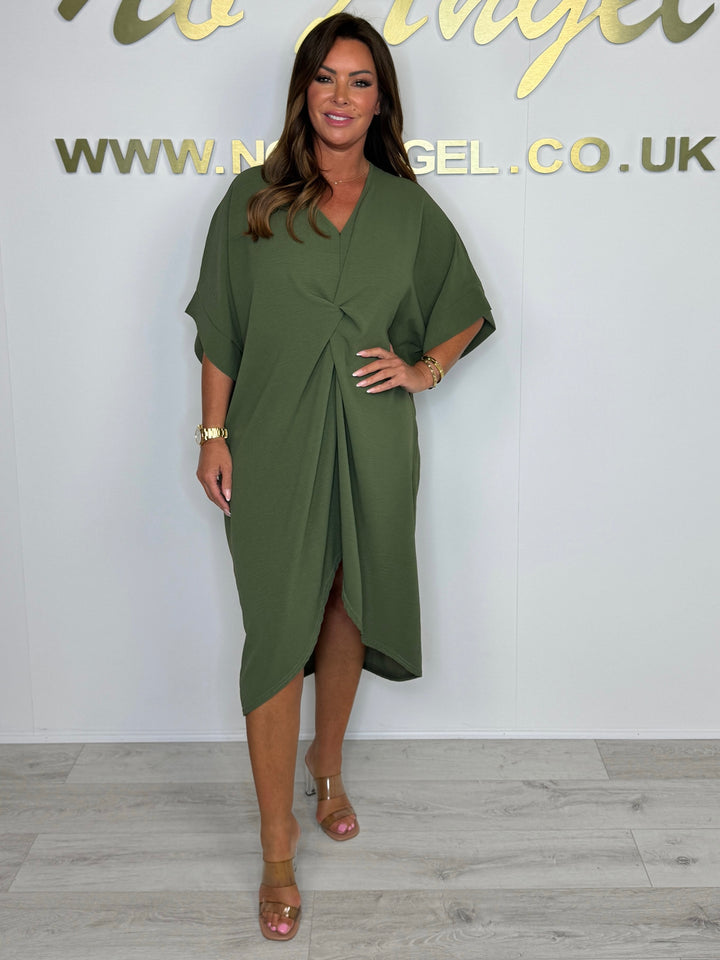 Short Sleeve Maxi Dress With Knot Detail (5 Colours)