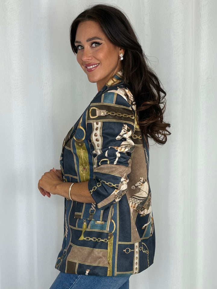 Oversized Horse Print Blazer (3 Colours)