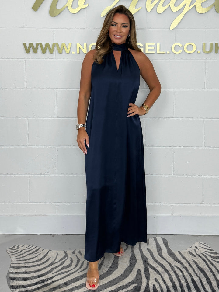 High Neck Tie Back Maxi Dress (6 Colours)