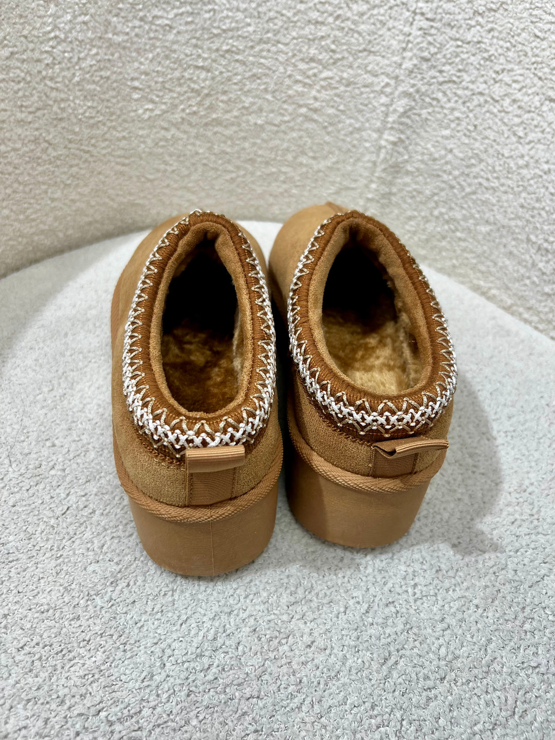 Stitch Edge Slip On Platform Shoes (2 Colours)