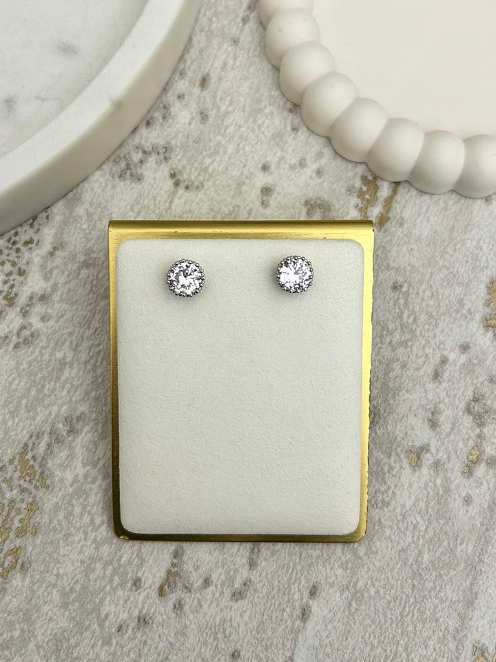 Diamante Large Stone Studs (2 Colours)
