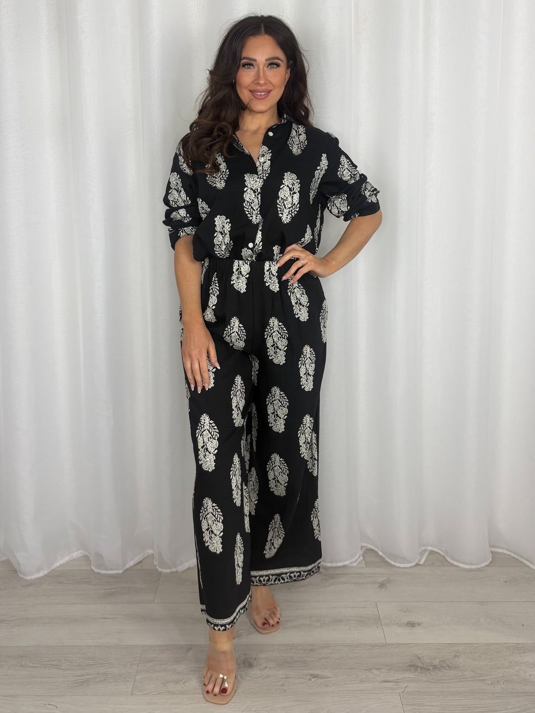 Relaxed Fit Print Shirt & Trouser Co-Ord (5 Colours)