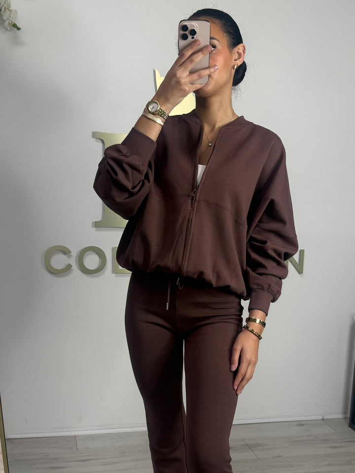 Bomber Jacket Flared Leg Tracksuit (3 Colours)