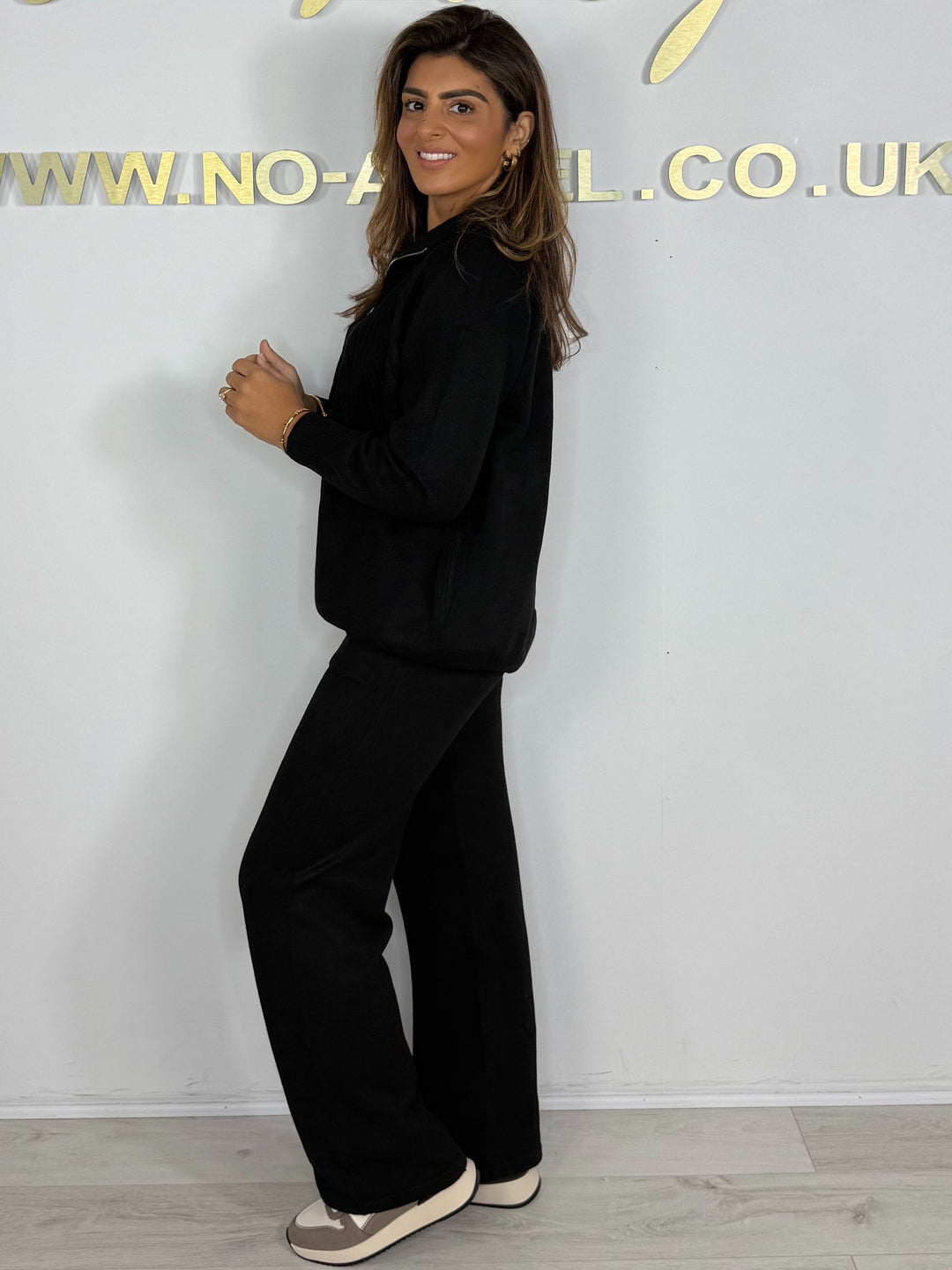 Soft Knit Funnel Neck Zip Up Trouser Co-ord (5 Colours)