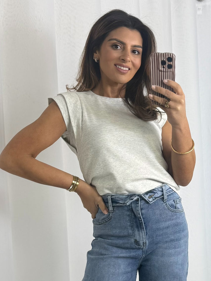 Cap Sleeve Round Neck Basic Top (3 Colours)