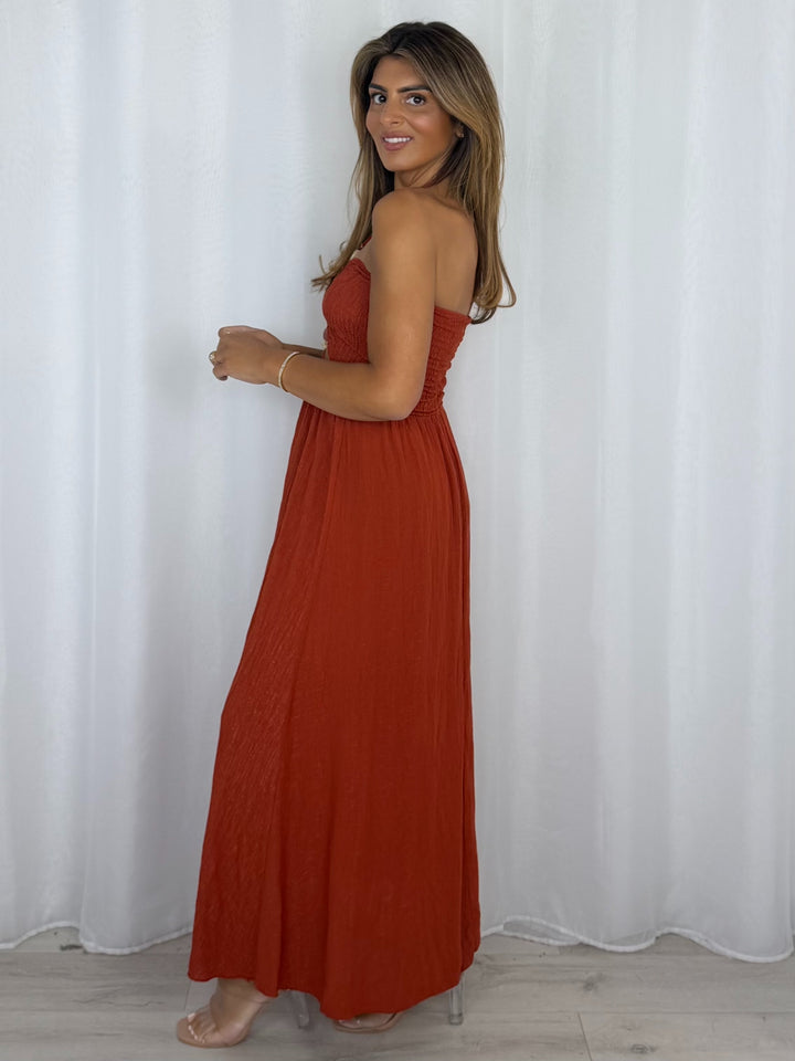 Stoned Cut Out Detailed Cinched Midi Dress (4 Colours)