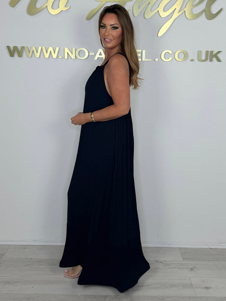 Spaghetti Strap Pleated Maxi Dress (5 Colours)