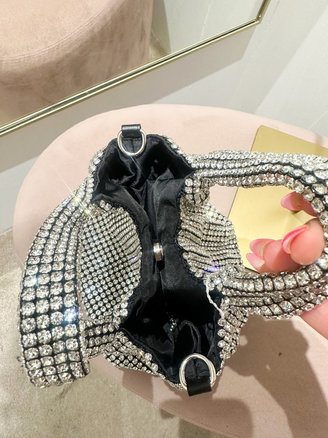 Mini Slouchy Diamante Bag (2 Colours)