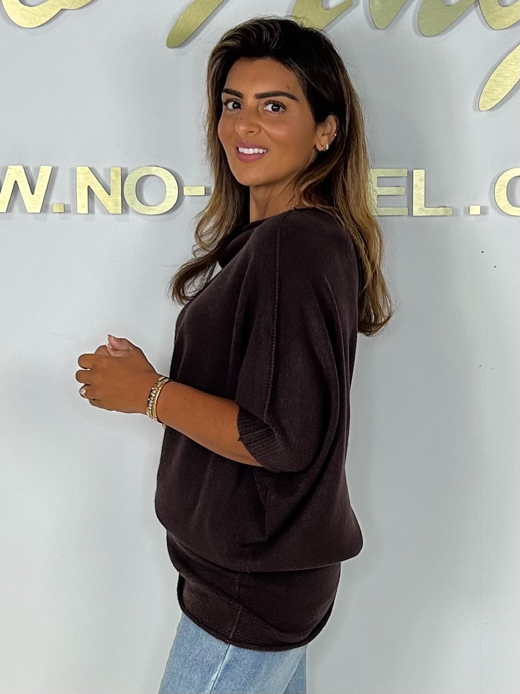 Soft Knit Slash Neck Asymmetric Oversized Jumper (7 Colours)