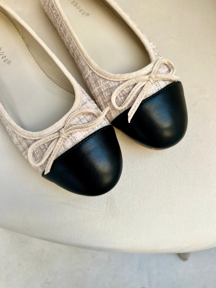 Tweed Pumps With Bow Detail (3 Colours)