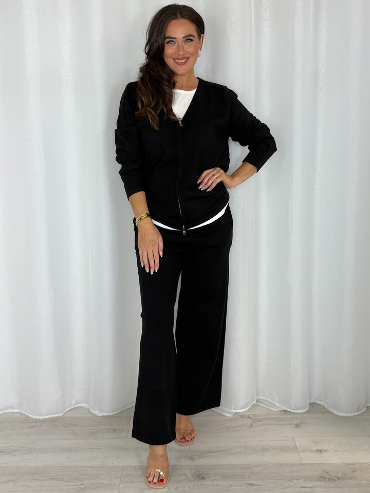V-Neck Zip Up Jacket And Trouser Co-Ord (5 Colours)