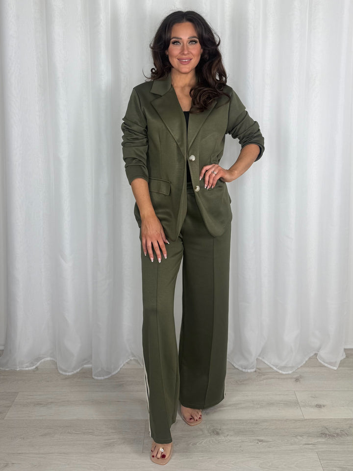Side Stripe Detail Trouser & Suit Blazer Co-Ord (3 Colours)