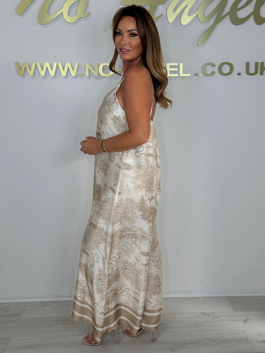 Printed Silk Mix Spaghetti Strap Jumpsuit (3 Colours)