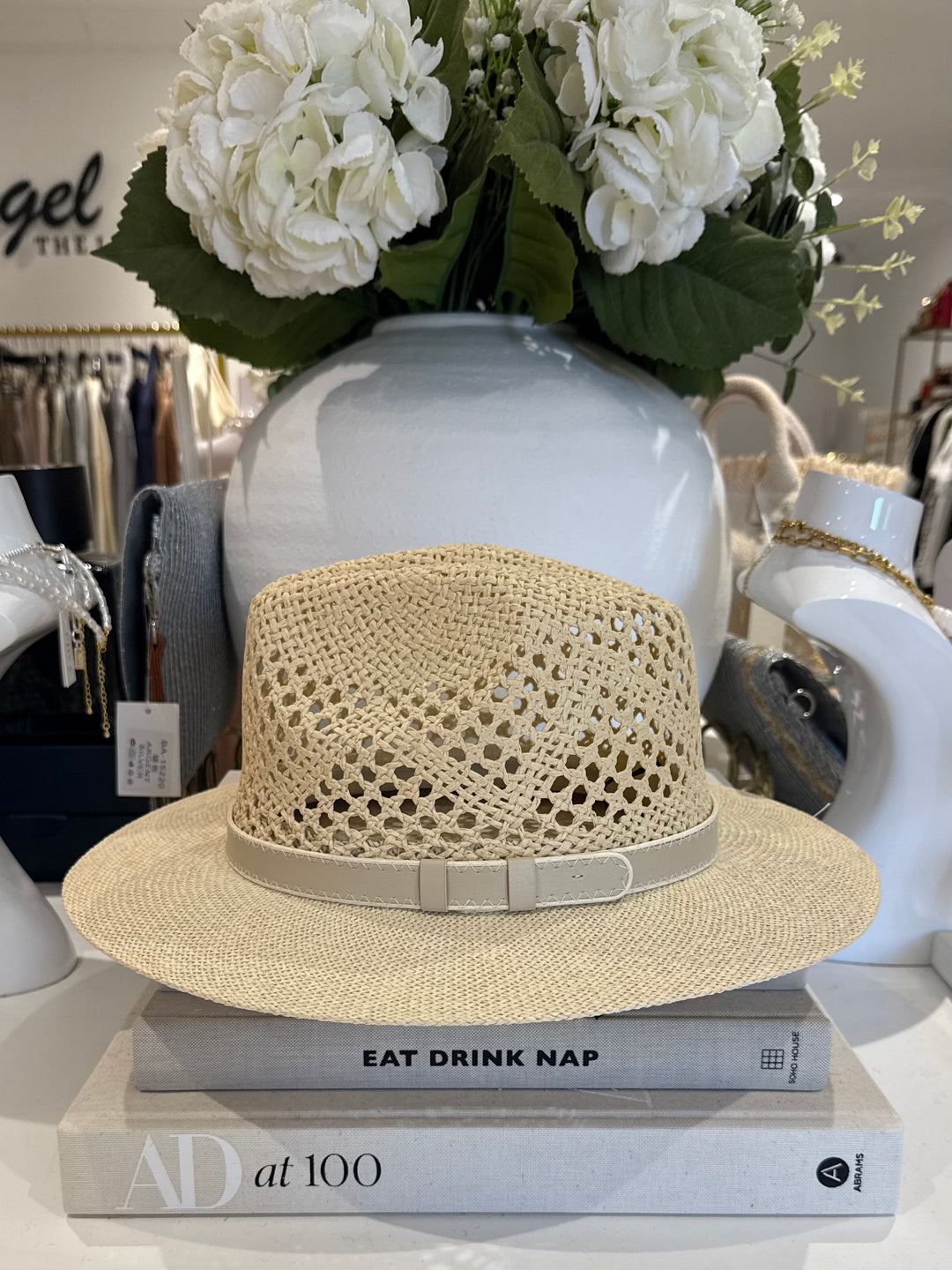 Woven Straw Belted Fedora Hat (3 Colours)