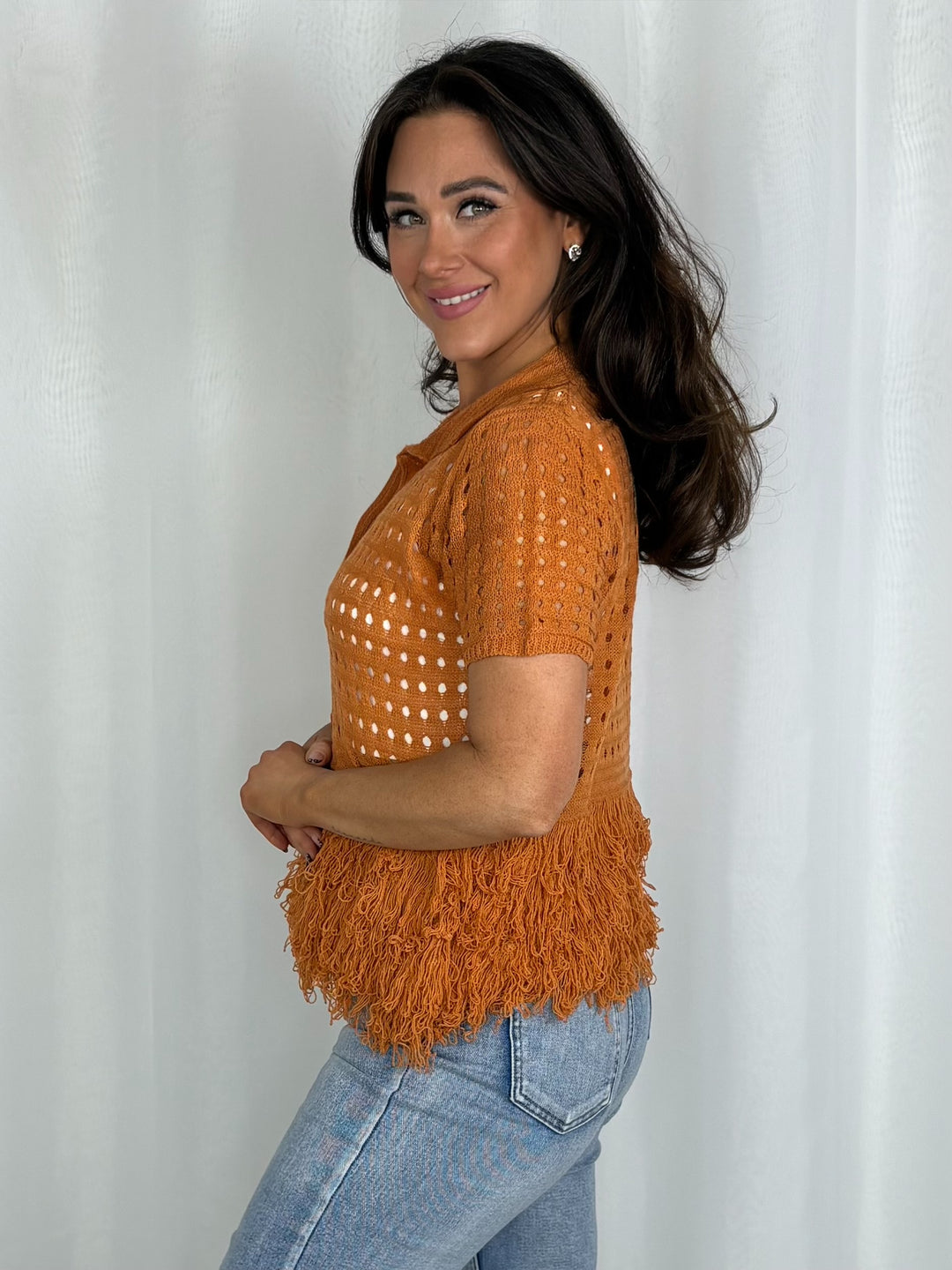 Frayed Fringe Bottom Circle Top (3 Colours)