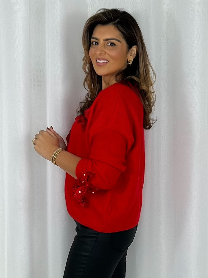 Sequin Mini Bow Jumper (3 Colours)