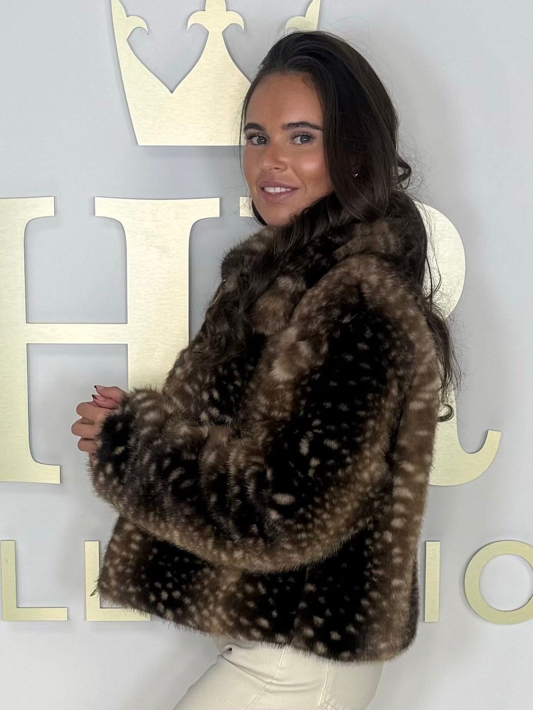 Bambi collared faux fur jacket (2 Colours)
