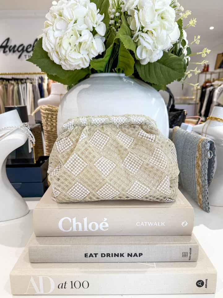 Square Pattern Clutch Bag (3 Colours)