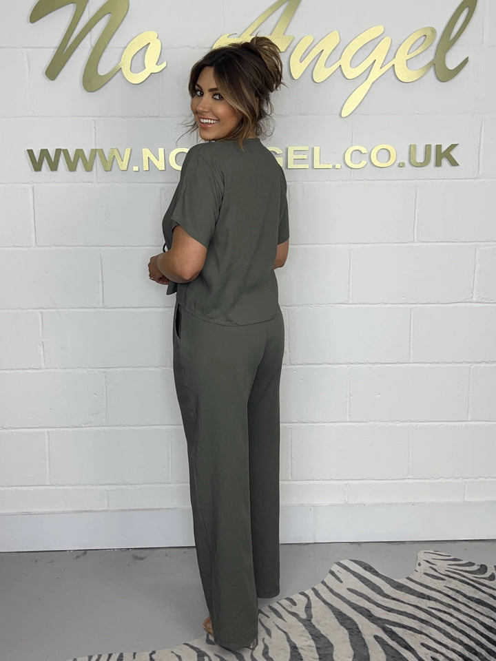 Linen Tie Up Top And Trouser Co-ord ( 3 colours )