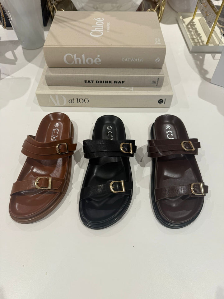 Double Buckle Sandal (3 Colours)