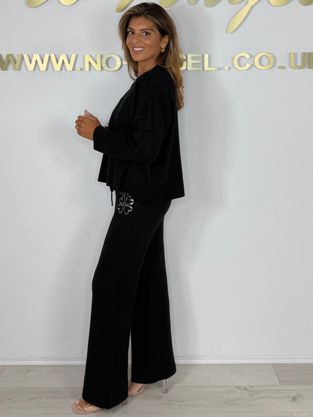 Luxury Knit Round Neck LOVE Detail Jumper & Trouser Co-ord (2 Colours)