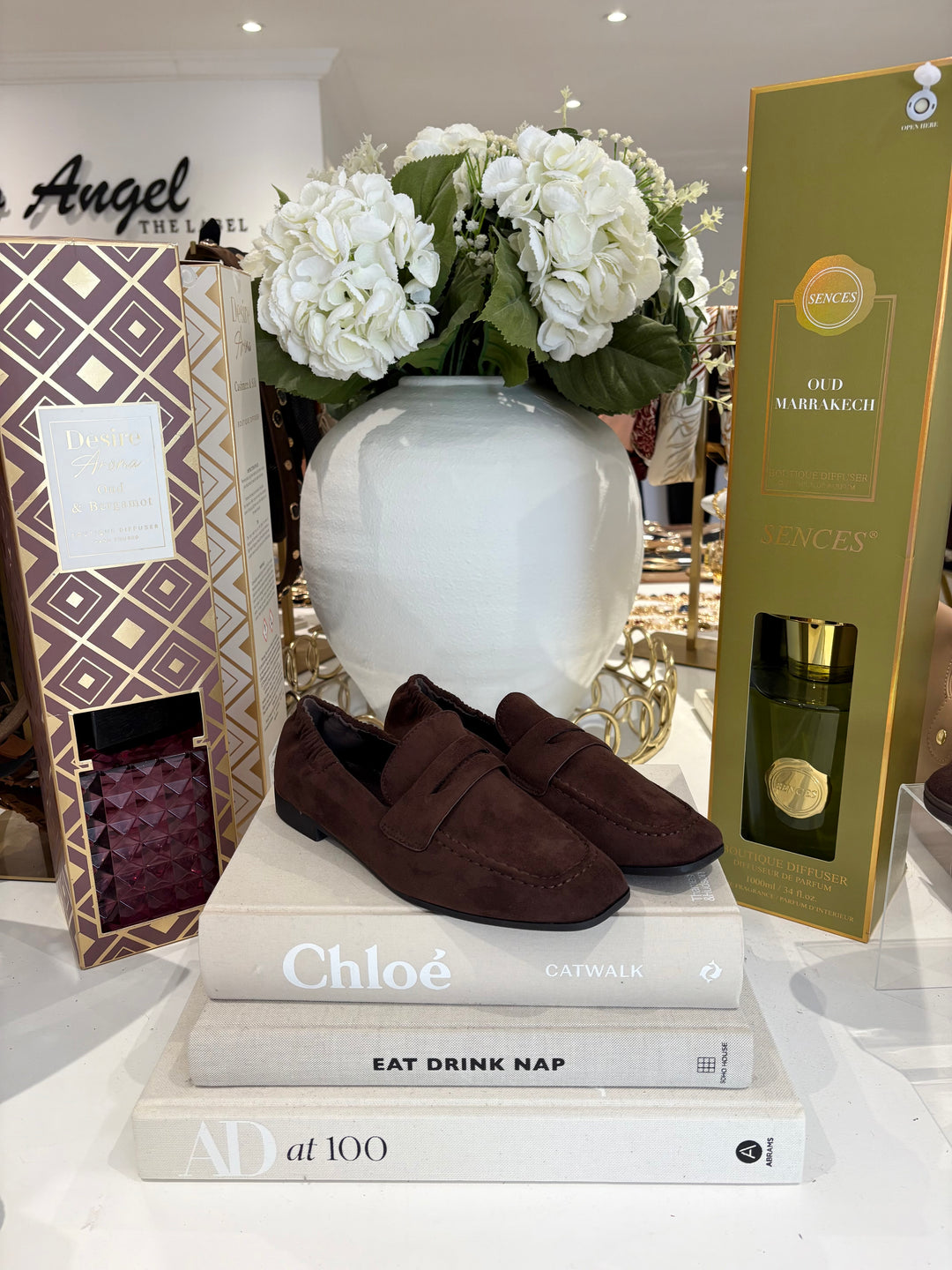 Brown Loafer With Elastic Back