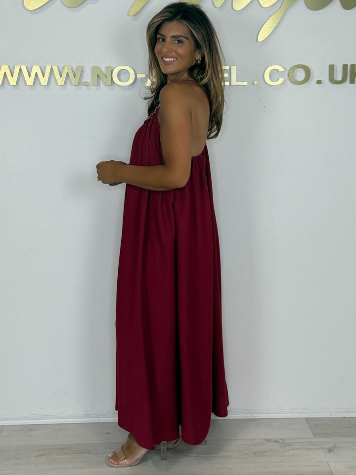 Chain Detail Strappy Floaty Maxi Dress (5 Colours)
