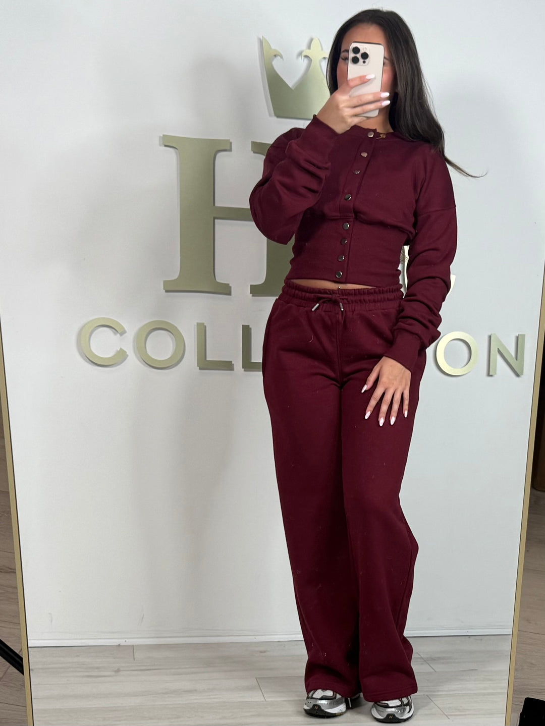 Button Up Cinched Waist Jumper & Straight Leg Trouser Co-ord (5 Colours)