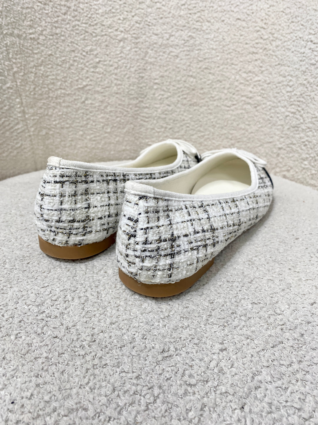 Tweed Pumps With Bow Detail (3 Colours)