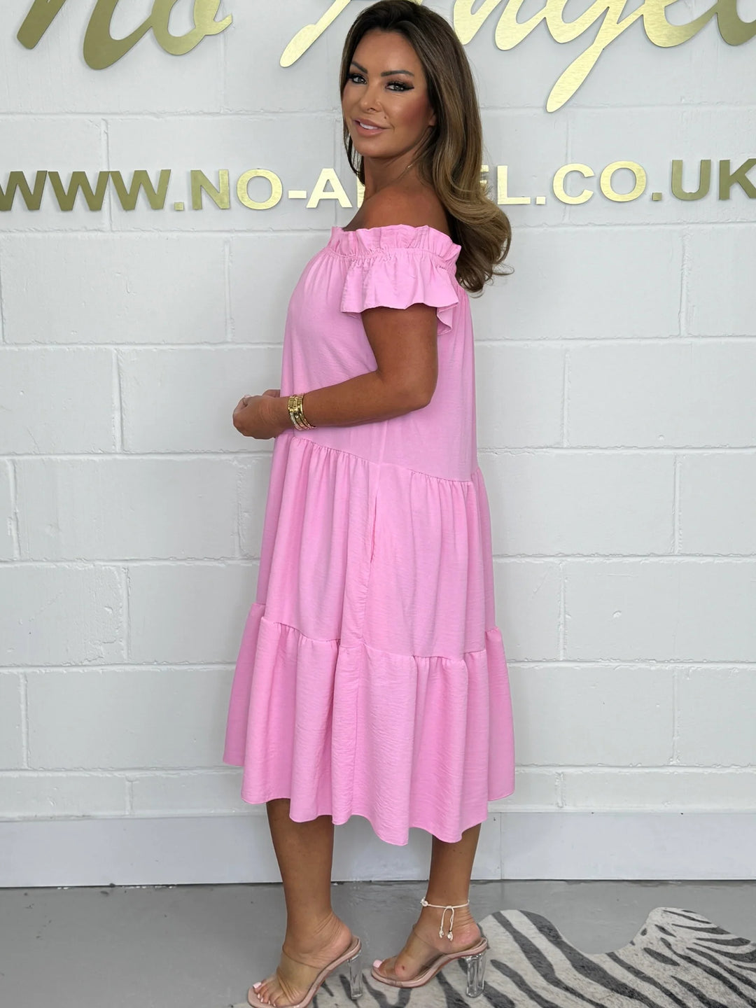 Bardot Layered Frill Midi Dress (7 Colours)