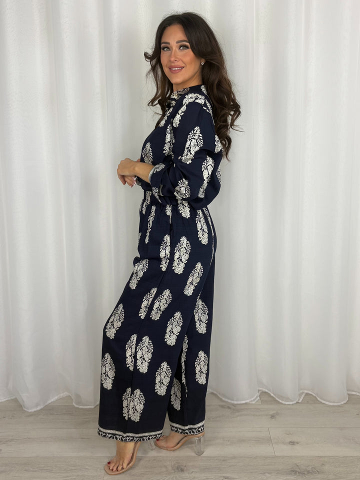 Relaxed Fit Print Shirt & Trouser Co-Ord (5 Colours)