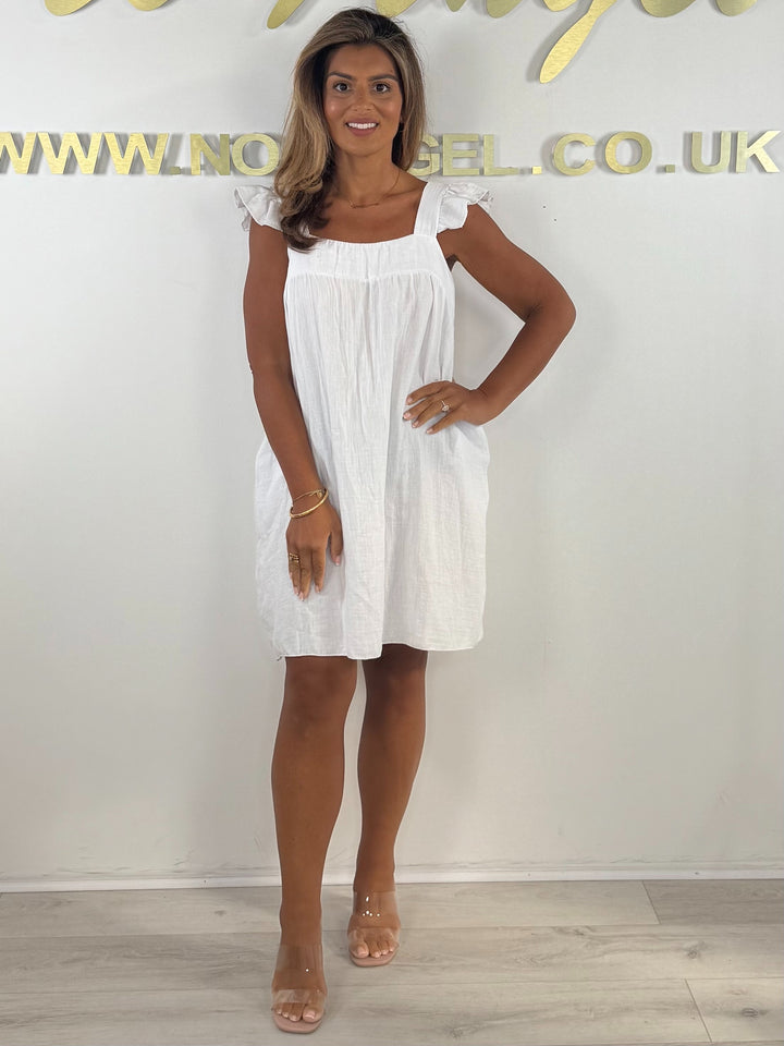 Frill Strap Mini Dress (4 Colours)