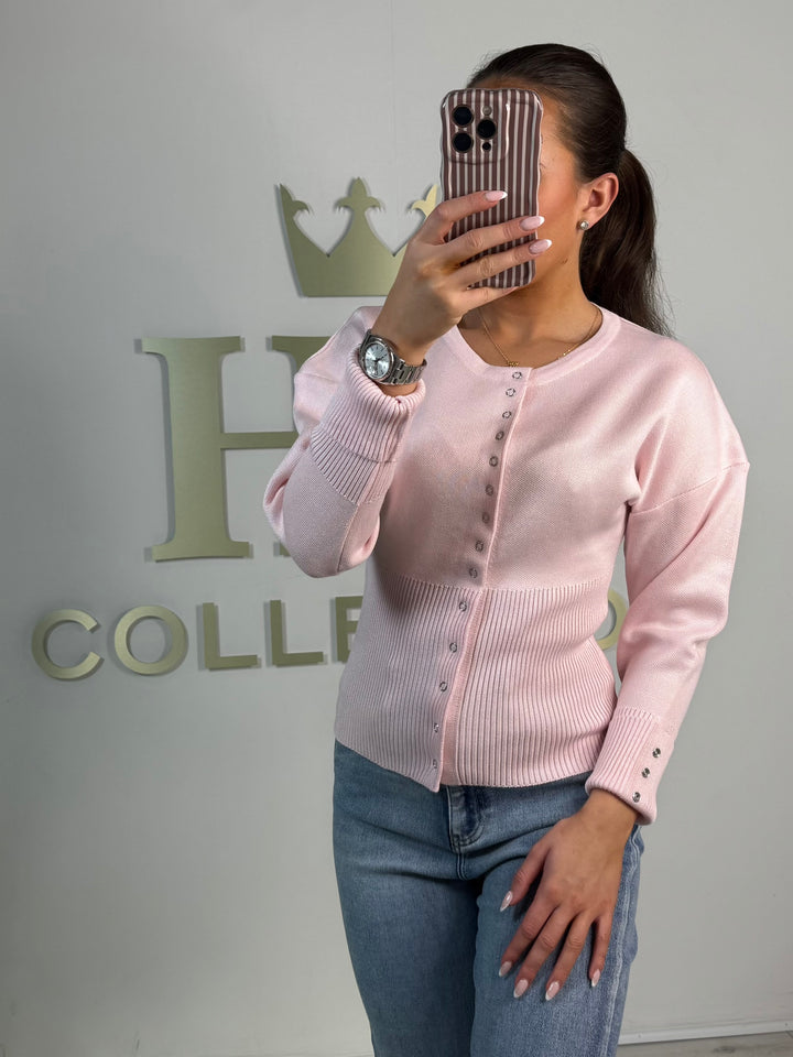 Soft Knit Button Up Ribbed Bottom Cardigan (5 Colours)