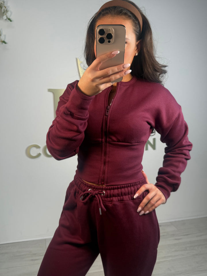 Zip Up Corset Style Straight Leg Trouser Co-ord (4  Colours)