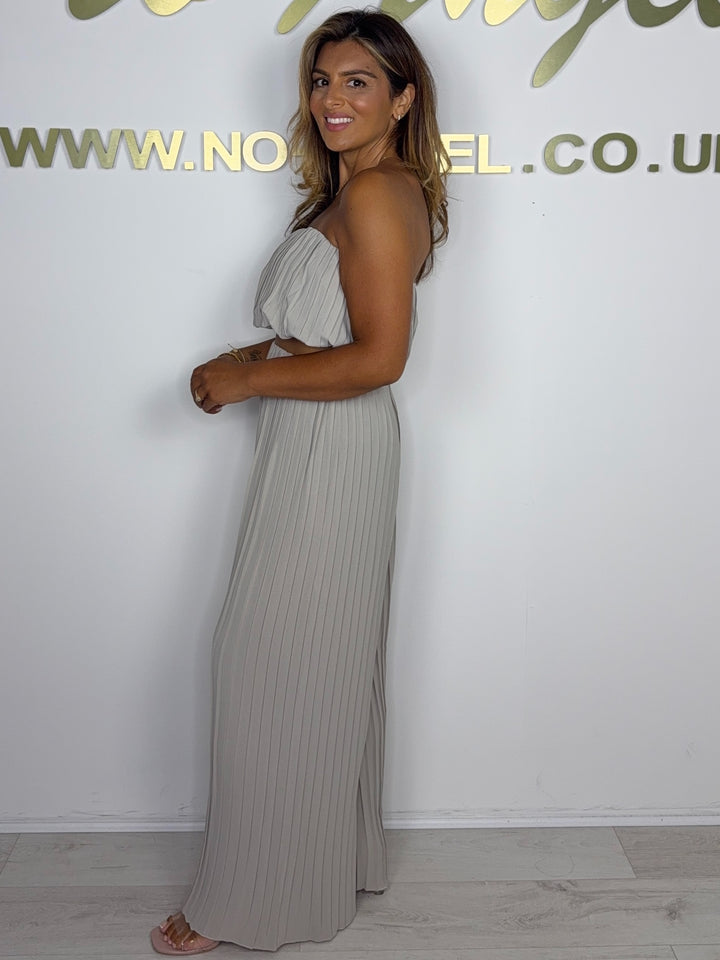 Pleated Bandeau Top & Trouser Co-ord (5 Colours)