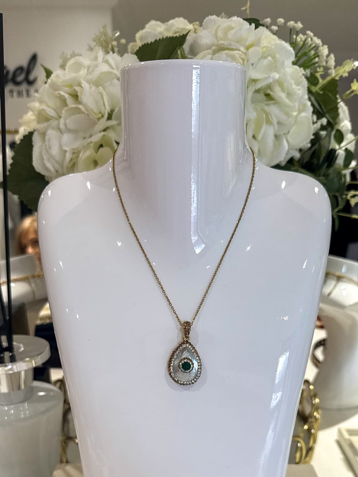 Crystal Pendant Necklace (6 Colours)