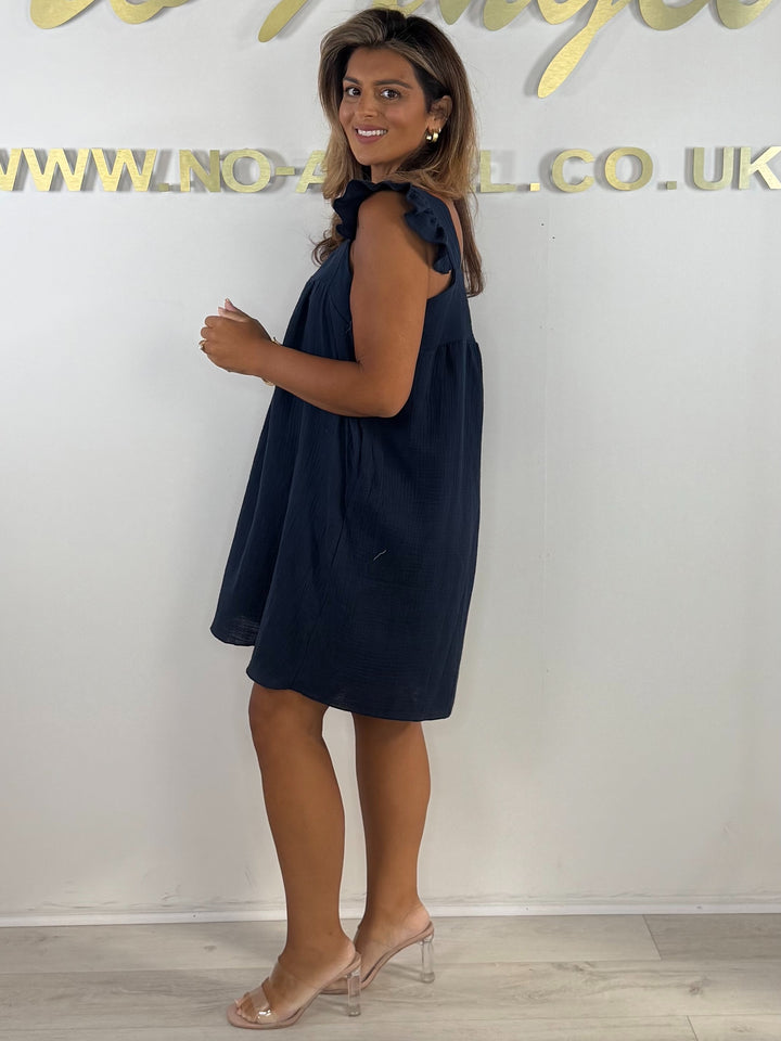 Frill Strap Mini Dress (4 Colours)