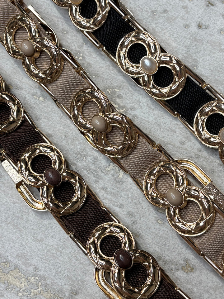 Pearl Circle Interlock Elastic Belt (3 Colours)