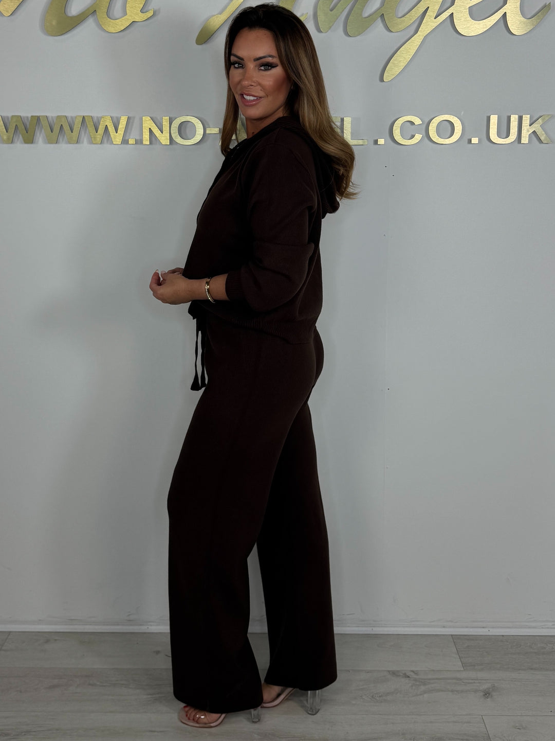 Luxury Button Up Hooded Soft Knit Trouser Co-ord (3 Colours)