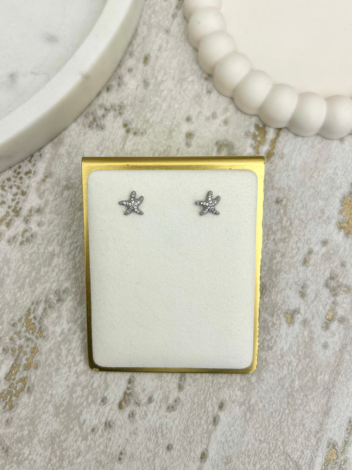 Diamond Starfish Earrings (2 Colours)