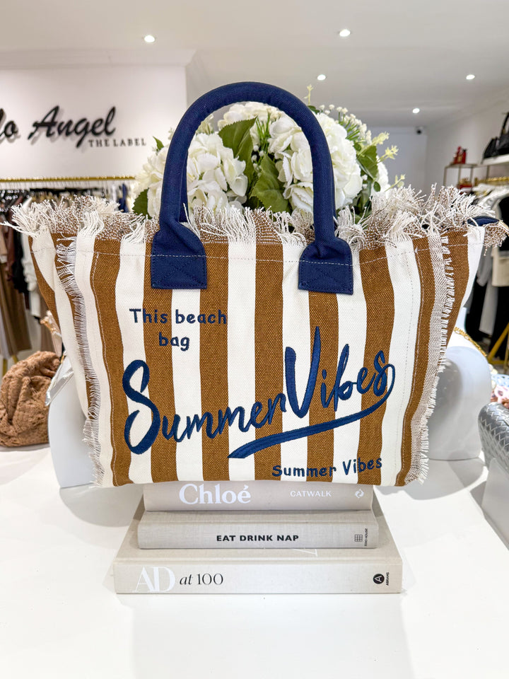 Summer Vibes Striped Large Bag (4 Colours)