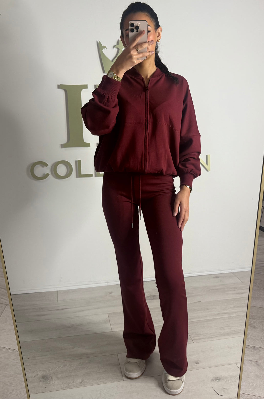 Bomber Jacket Flared Leg Tracksuit (3 Colours)