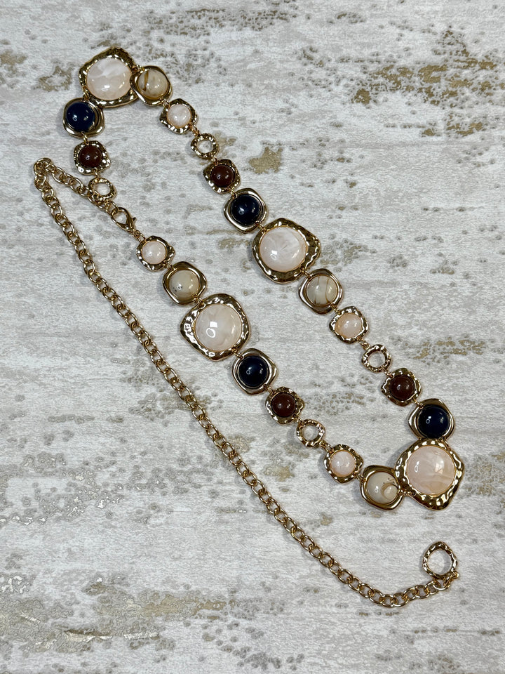 Marble Stone Chain Belt