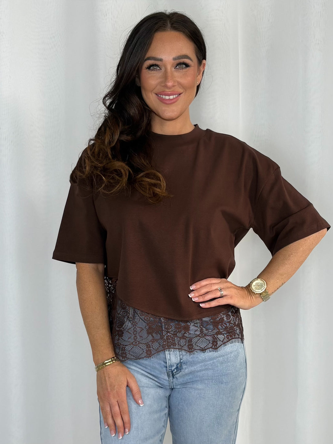 Lace Trimming T-Shirt (2 Colours)