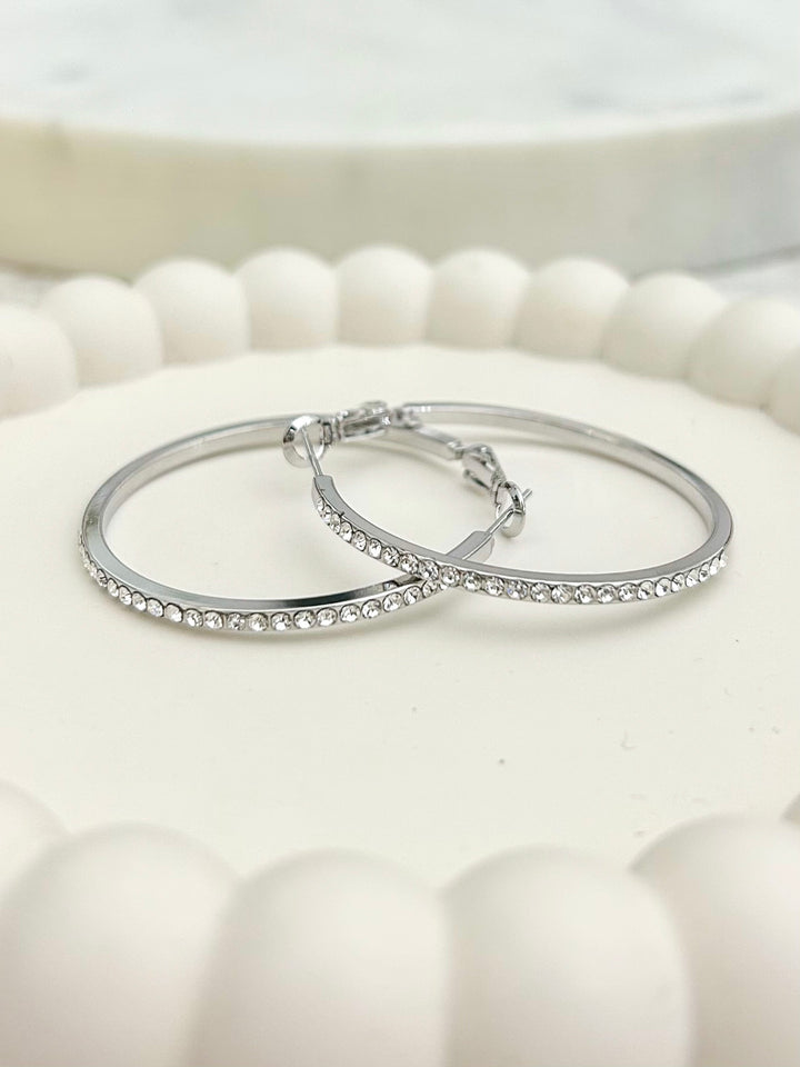 Diamante Hoops (2 Colours)