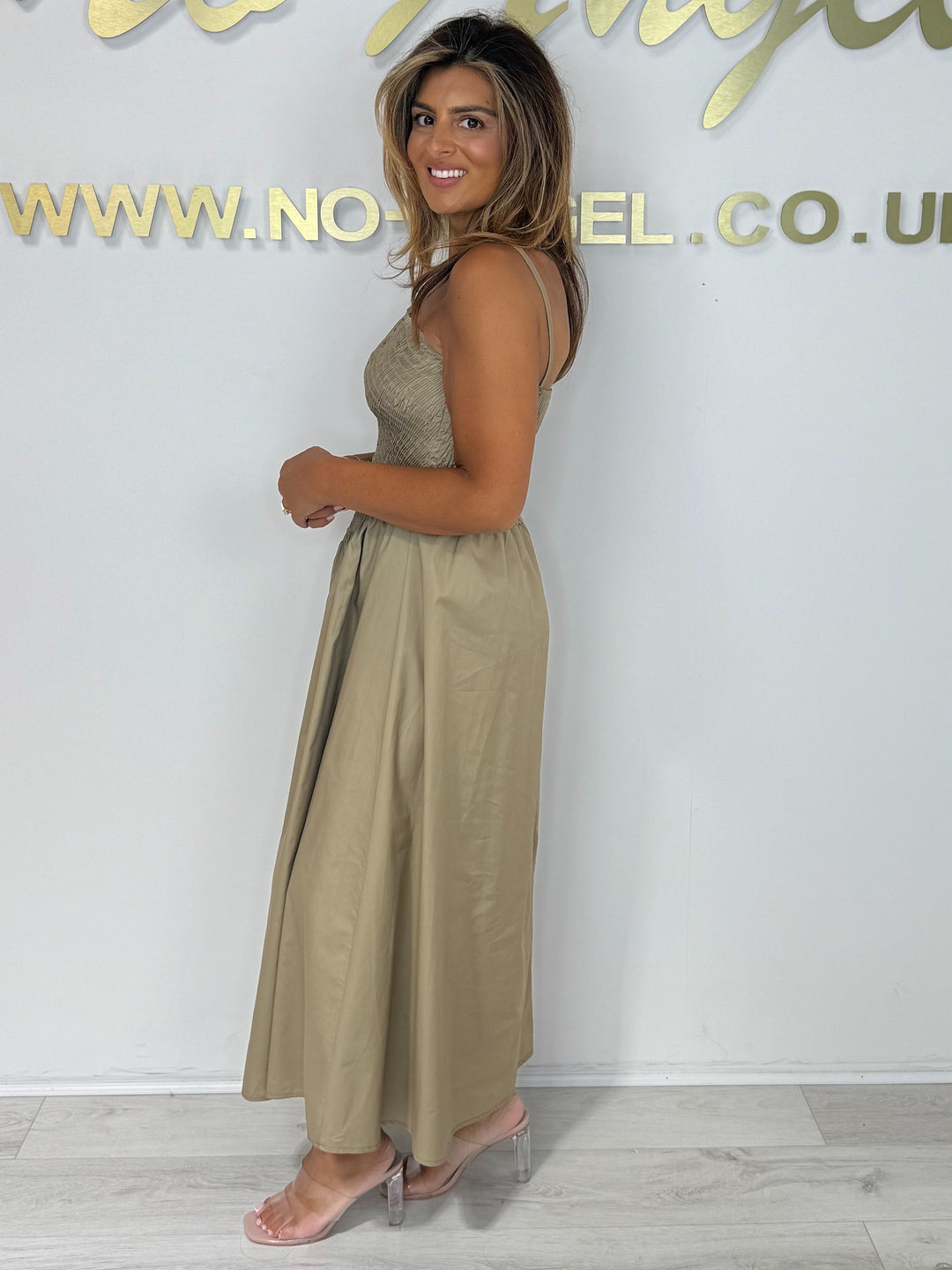 Elasticated Top Puff Skirt Maxi Dress (5 Colours)