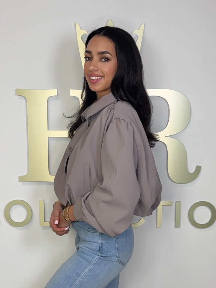 Funnel Neck Button Up Balloon Style Jacket (9 Colours)