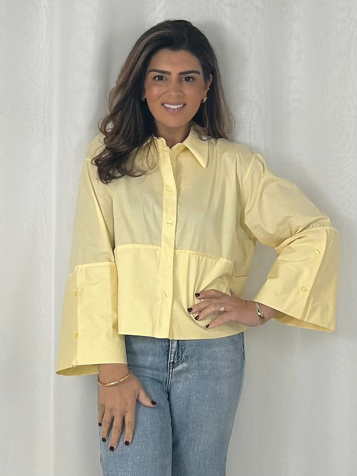 Wide Sleeve Collared Button Up Shirt (4 Colours)